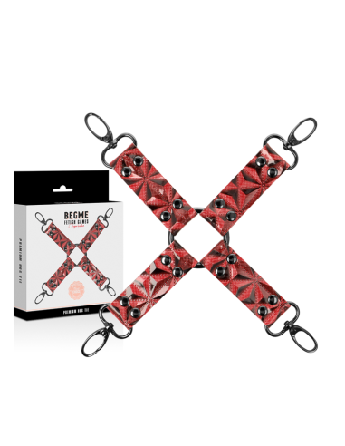 BEGME - RED EDITION HOG TIE CUERO VEGANO | Accesorio Perfecto para Juegos de Bondage y BDSM