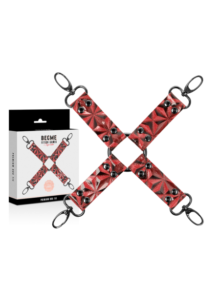 BEGME - RED EDITION HOG TIE CUERO VEGANO | Accesorio Perfecto para Juegos de Bondage y BDSM