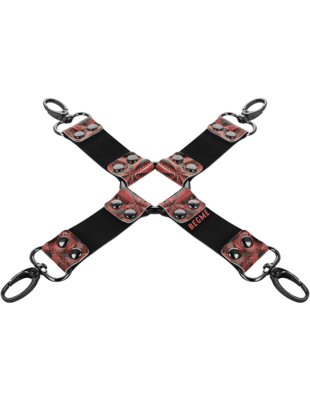 BEGME - RED EDITION HOG TIE CUERO VEGANO | Accesorio Perfecto para Juegos de Bondage y BDSM