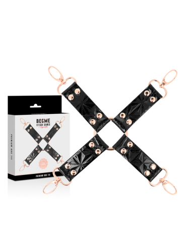 BEGME - BLACK EDITION HOG TIE CUERO VEGANO | Accesorio Perfecto para Juegos de Bondage y S&M