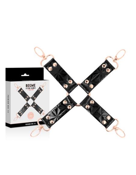 BEGME - BLACK EDITION HOG TIE CUERO VEGANO | Accesorio Perfecto para Juegos de Bondage y S&M