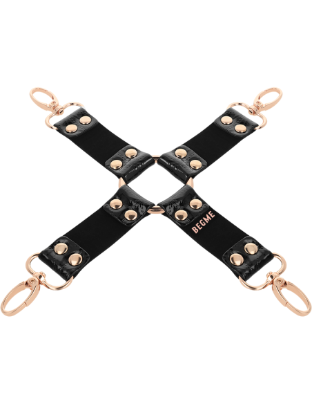 BEGME - BLACK EDITION HOG TIE CUERO VEGANO | Accesorio Perfecto para Juegos de Bondage y S&M
