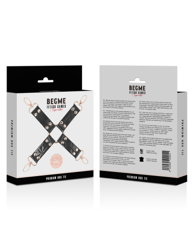 BEGME - BLACK EDITION HOG TIE CUERO VEGANO | Accesorio Perfecto para Juegos de Bondage y S&M