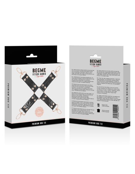 BEGME - BLACK EDITION HOG TIE CUERO VEGANO | Accesorio Perfecto para Juegos de Bondage y S&M
