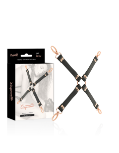 Coquette Chic Desire - Fantasy Hog Tie Cuero Vegano para Juegos de Bondage