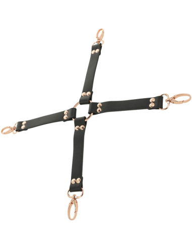 Coquette Chic Desire - Fantasy Hog Tie Cuero Vegano para Juegos de Bondage
