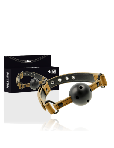 Mordaza Transpirable Fetish Submissive Origen - Perfecta para Juegos BDSM | Cuero Vegano y Ajustable