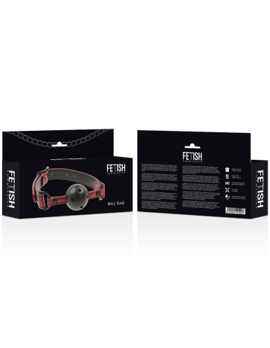 Fetish Submissive Dark Room - Mordaza Transpirable de Cuero Vegano para Juegos BDSM