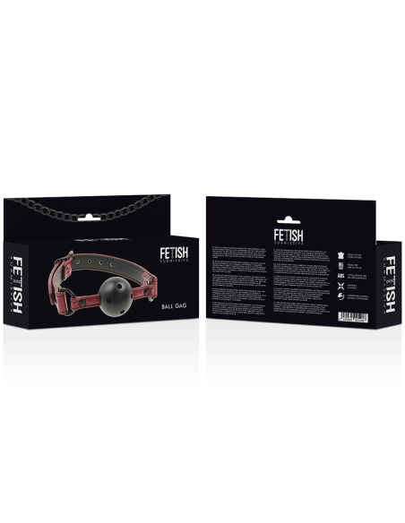 Fetish Submissive Dark Room - Mordaza Transpirable de Cuero Vegano para Juegos BDSM