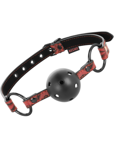 BEGME - Red Edition Mordaza Cuero Vegano para BDSM | Seguridad y Comodidad en tus Juegos