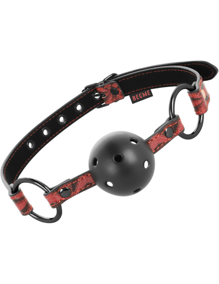 BEGME - Red Edition Mordaza Cuero Vegano para BDSM | Seguridad y Comodidad en tus Juegos