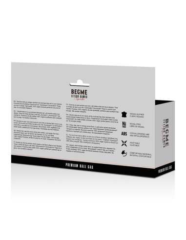 BEGME - BLACK EDITION: Mordaza de Cuero Vegano para Juegos BDSM, Cómoda y Segura