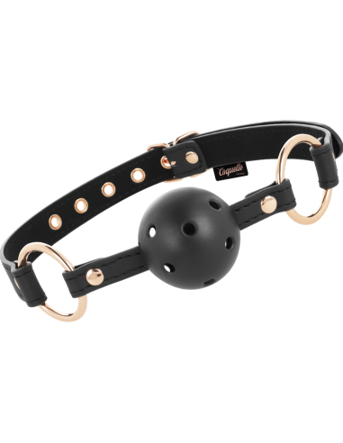 Mordaza Transpirable de Cuero Vegano COQUETTE CHIC DESIRE - Ideal para BDSM y Juegos de Placer