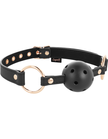 Mordaza Transpirable de Cuero Vegano COQUETTE CHIC DESIRE - Ideal para BDSM y Juegos de Placer