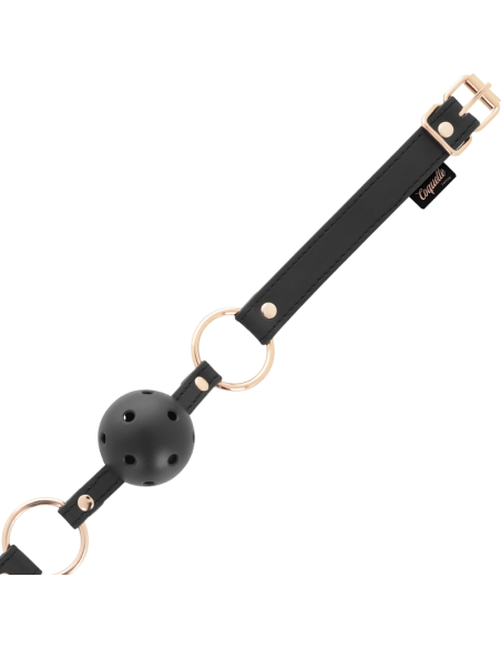 Mordaza Transpirable de Cuero Vegano COQUETTE CHIC DESIRE - Ideal para BDSM y Juegos de Placer