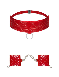 OBSESSIVE Hunteria: Esposas y Choker Rojo para Noches Picantes y Fantasy