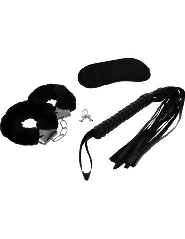 INTENSE - Set Erótico Fetish con Esposas, Antifaz y Látigo de Cuero Vegano | Placer y Sensualidad