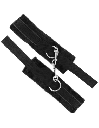 INTENSE - Set Erótico Fetish: Esposas, Antifaz y Plumero de Cuero Vegano para Placer y Sensualidad