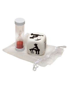 Diablo Picante - Dado de Posturas con Reloj de Arena para Momentos Apasionantes