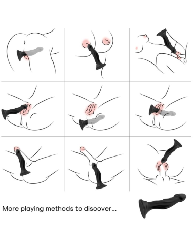 ARMONY - Dildo Vibrador & Plug Anal Control Remoto Negro | Placer Versátil y Estimulante