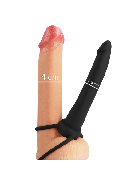 Dildo Anal de Lujo COBI-ONYX - Arnes para Doble Penetración en Silicona | MYTHOLOGY