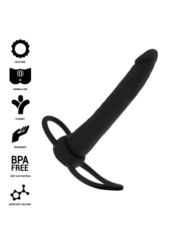 Dildo Anal de Lujo COBI-ONYX - Arnes para Doble Penetración en Silicona | MYTHOLOGY
