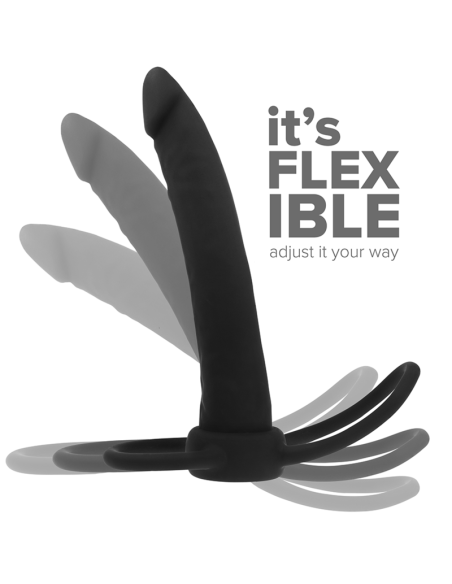 Dildo Anal de Lujo COBI-ONYX - Arnes para Doble Penetración en Silicona | MYTHOLOGY