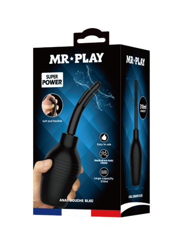 MR PLAY Ducha Anal BLKC Super Power Negro - Higiene Anal Premium y Seguro