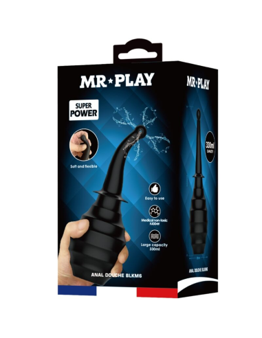 MR PLAY Ducha Anal BLKM6 Super Power Negro - Limpieza Precisa y Ergonómica para Principiantes y Expertos