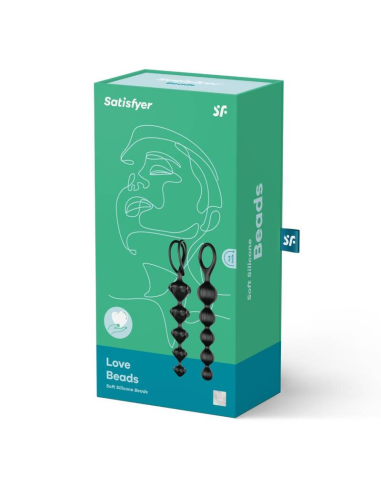 SATISFYER - LOVE BEADS Bolas Anales Negro | SexPlace.MX