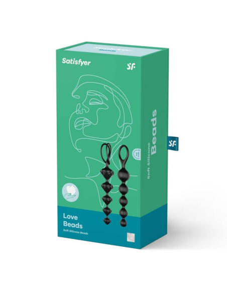 SATISFYER - LOVE BEADS Bolas Anales Negro | SexPlace.MX