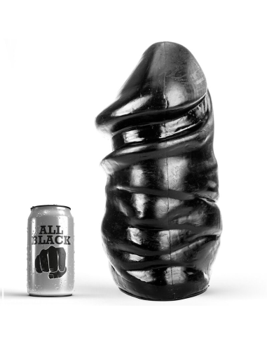 ALL BLACK - Consolador Anal 33 cm | Juguete Erótico Sin Testículos, Hipoalergénico y Versátil