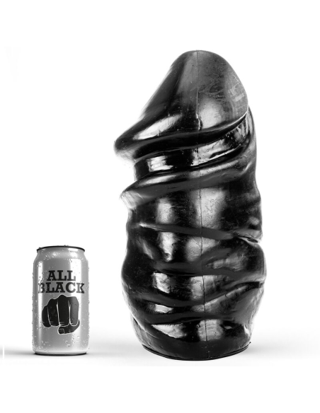 ALL BLACK - Consolador Anal 33 cm | Juguete Erótico Sin Testículos, Hipoalergénico y Versátil