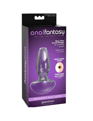 ANAL FANTASY ELITE - Dilatador Anal Gaper Cristal Talla S para Principiantes | Placer y Comodidad