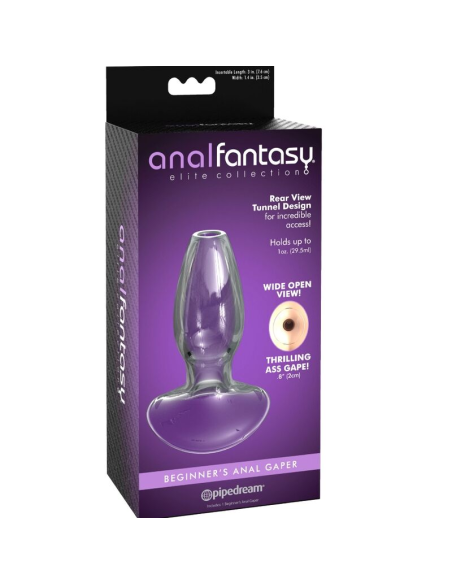 ANAL FANTASY ELITE - Dilatador Anal Gaper Cristal Talla S para Principiantes | Placer y Comodidad