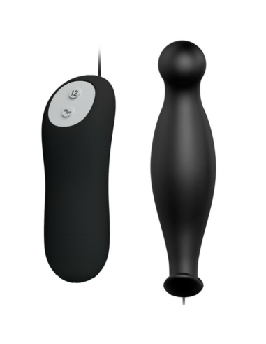 PRETTY LOVE - Plug Anal Silicona Negro Vibración | SexPlace.MX