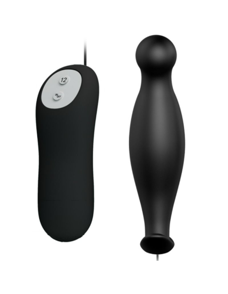 PRETTY LOVE - Plug Anal Silicona Negro Vibración | SexPlace.MX