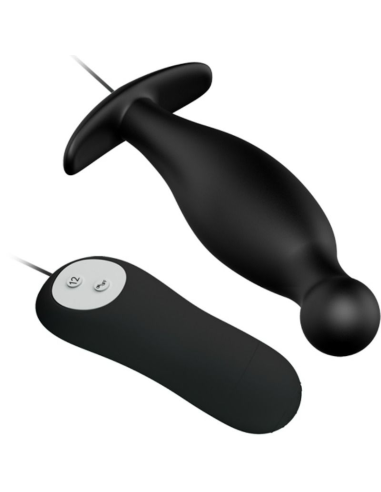PRETTY LOVE - Plug Anal Silicona Negro Vibración | SexPlace.MX