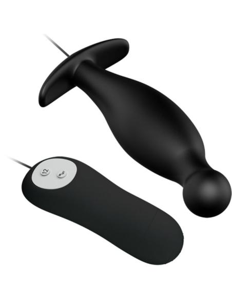 PRETTY LOVE - Plug Anal Silicona Negro Vibración | SexPlace.MX