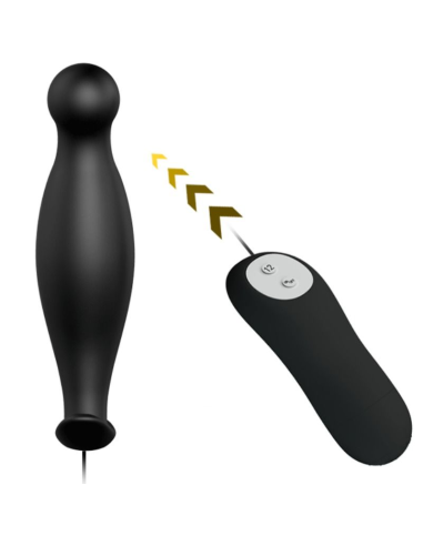 PRETTY LOVE - Plug Anal Silicona Negro Vibración | SexPlace.MX