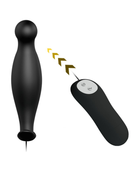 PRETTY LOVE - Plug Anal Silicona Negro Vibración | SexPlace.MX