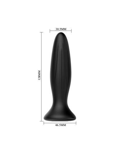 MR PLAY - Plug Anal Vibrador Negro Recargable | 12 Modos de Vibración y Diseño Ergonómico