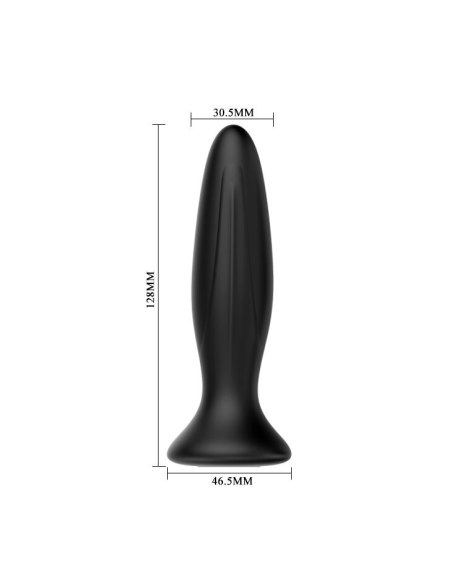 MR PLAY - Plug Anal Vibrador Negro Recargable | 12 Modos de Vibración y Diseño Ergonómico