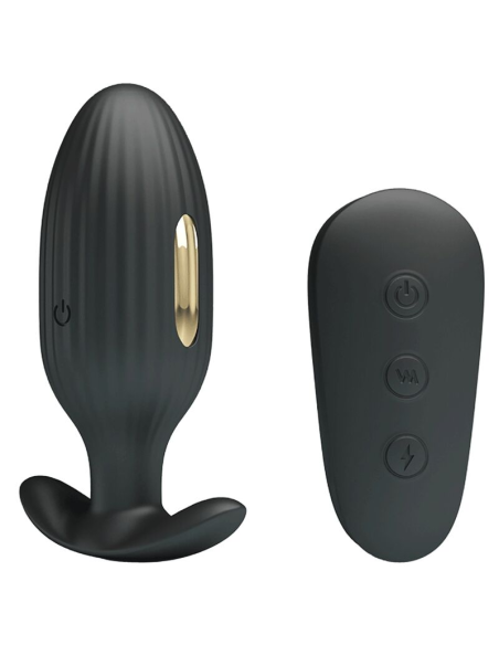 PRETTY LOVE - KELLY Plug Anal Vibrador Recargable Negro | SexPlace.MX