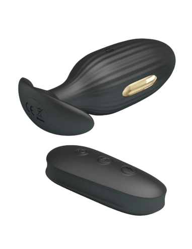 PRETTY LOVE - KELLY Plug Anal Vibrador Recargable Negro | SexPlace.MX