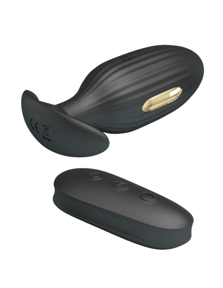 PRETTY LOVE - KELLY Plug Anal Vibrador Recargable Negro | SexPlace.MX