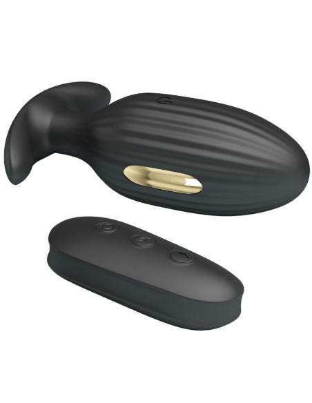 PRETTY LOVE - KELLY Plug Anal Vibrador Recargable Negro | SexPlace.MX