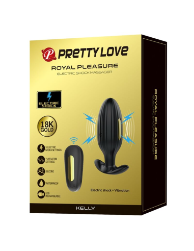 PRETTY LOVE - KELLY Plug Anal Vibrador Recargable Negro | SexPlace.MX