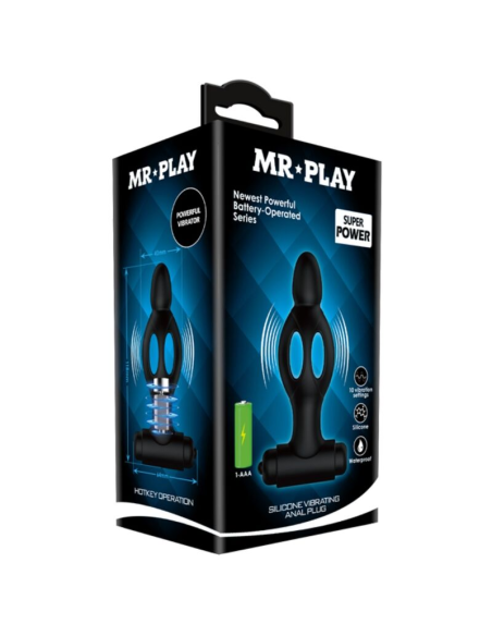 MR PLAY - Plug Anal de Silicona con Vibración | 10 Modos de Placer Orgásmico
