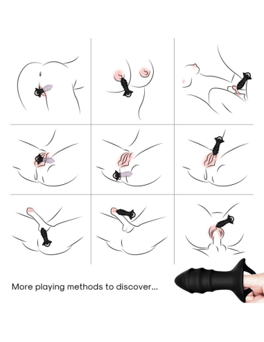 ARMONY Kylin Dedal Vibrador & Plug Anal Control Remoto Negro - Placer Versátil y Estimulante